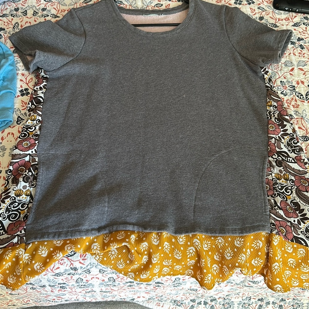 QVC women’s short sleeve top boho style